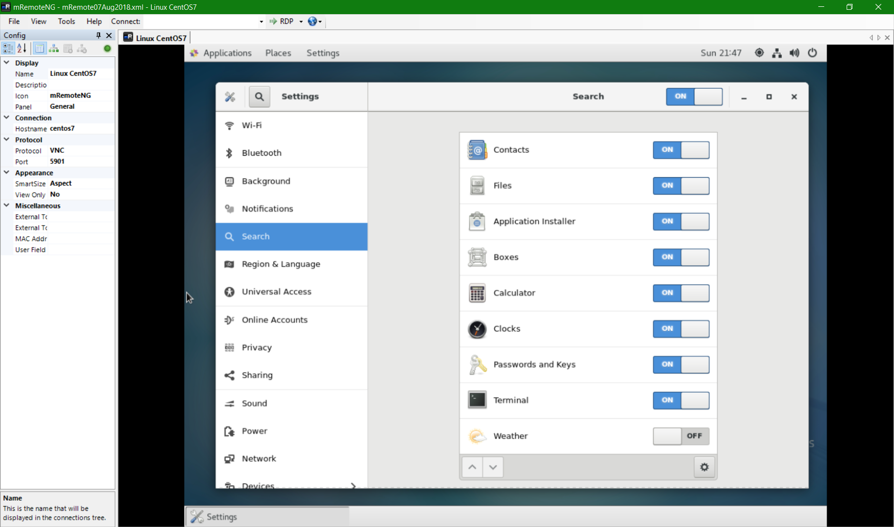 domalab.com Linux CentOS 7 Remote Desktop connection 21 – domalab