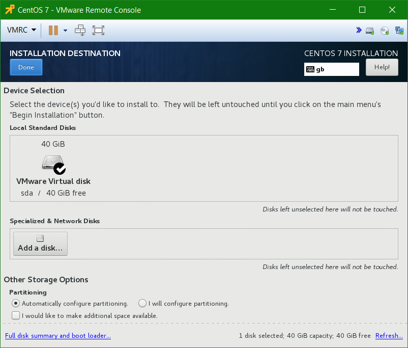 Linux CentOS 7 install on VMware vSphere with open-vm-tools 12 – domalab