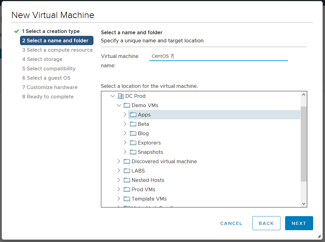 Linux CentOS 7 install on VMware vSphere with open-vm-tools 02 – domalab