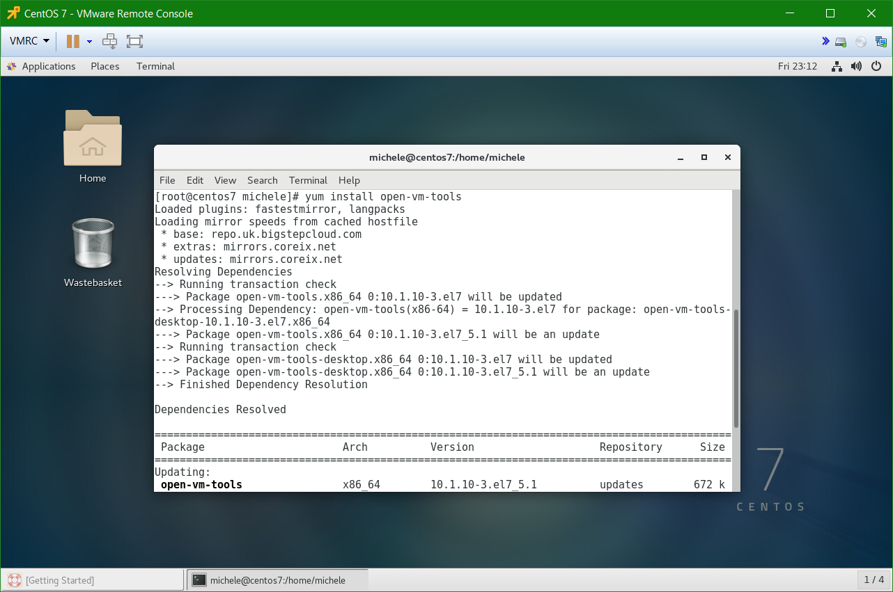 Linux CentOS 7 install on VMware vSphere with open-vm-tools 27 – domalab